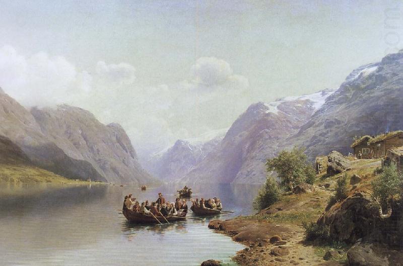 unknow artist brudfard pa hardangerfjorden china oil painting image